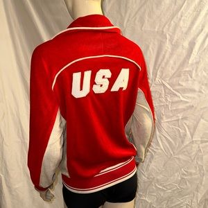 Levis vintage USA red and cream zip up jacket